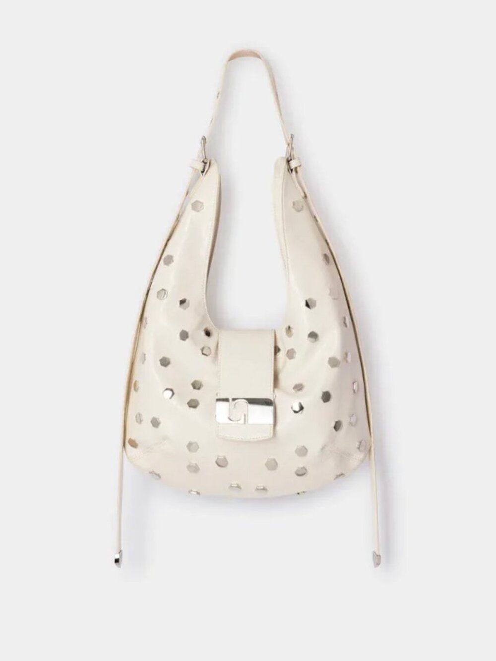 VIXEN ECRU STUDS BAG
